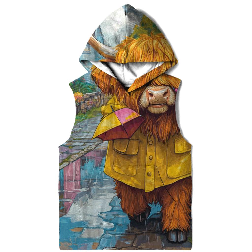 Highland Cow Raincoat Parade lightweight hoodies