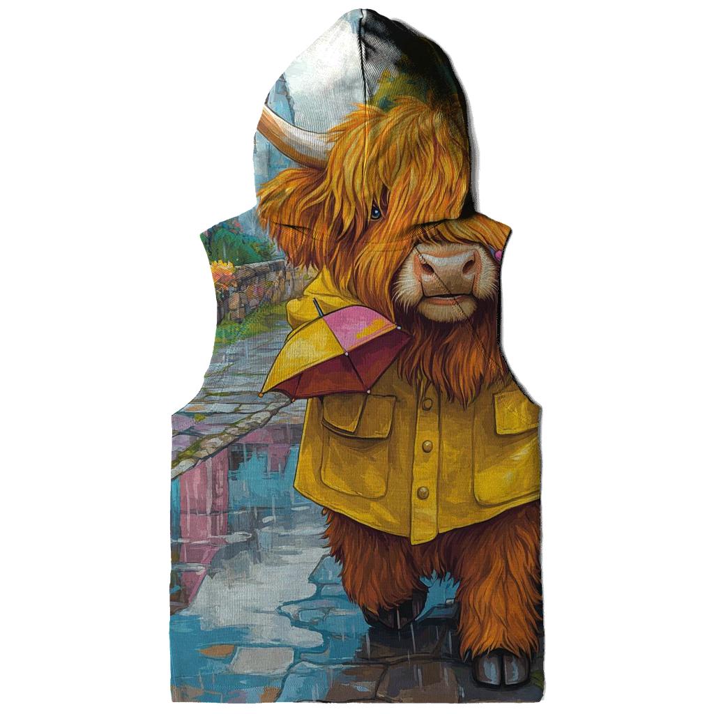 Highland Cow Raincoat Parade lightweight hoodies