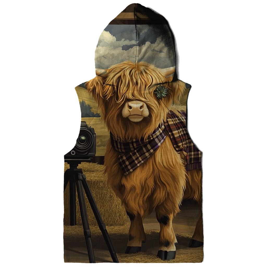 Highland Cow Vintage Camera Session hoodies fashion