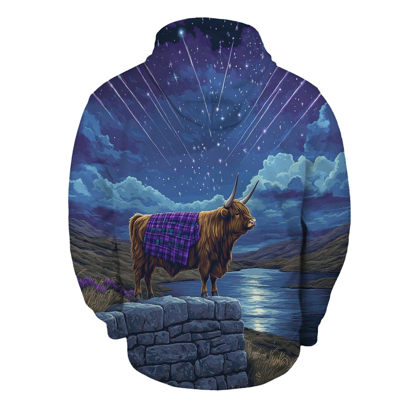 Highland Cow Stargazer On The Wall hoodie designs