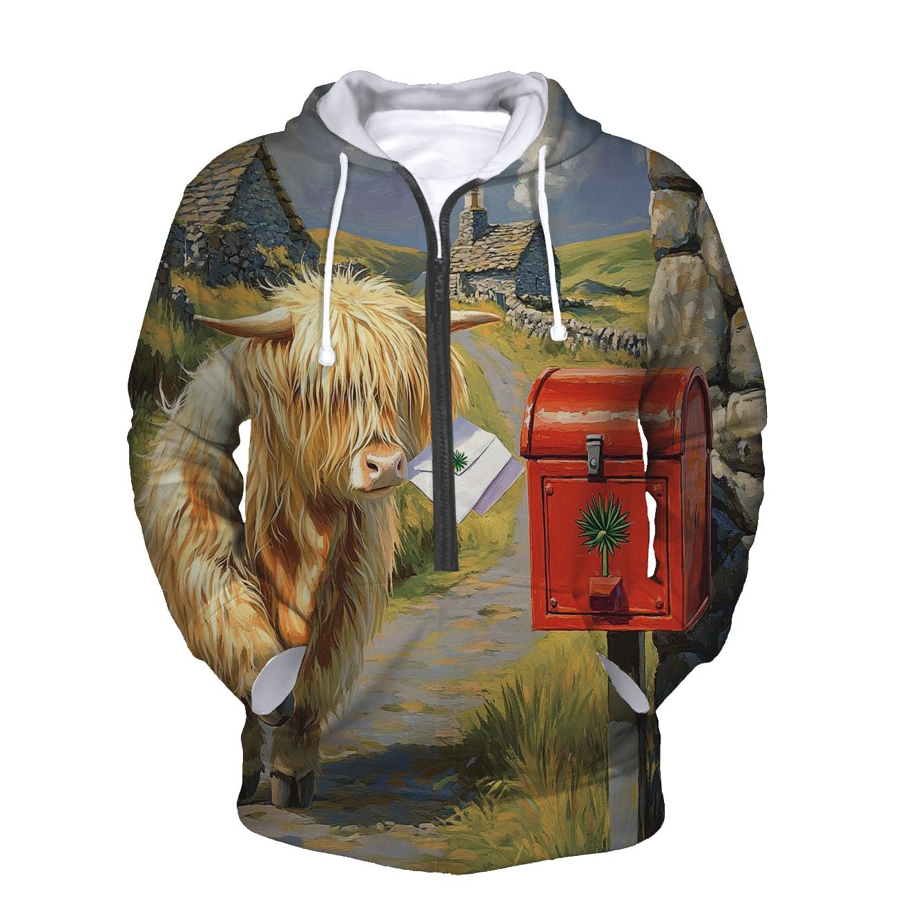 Highland Cow And The Thistle Mailbox hoodie styles