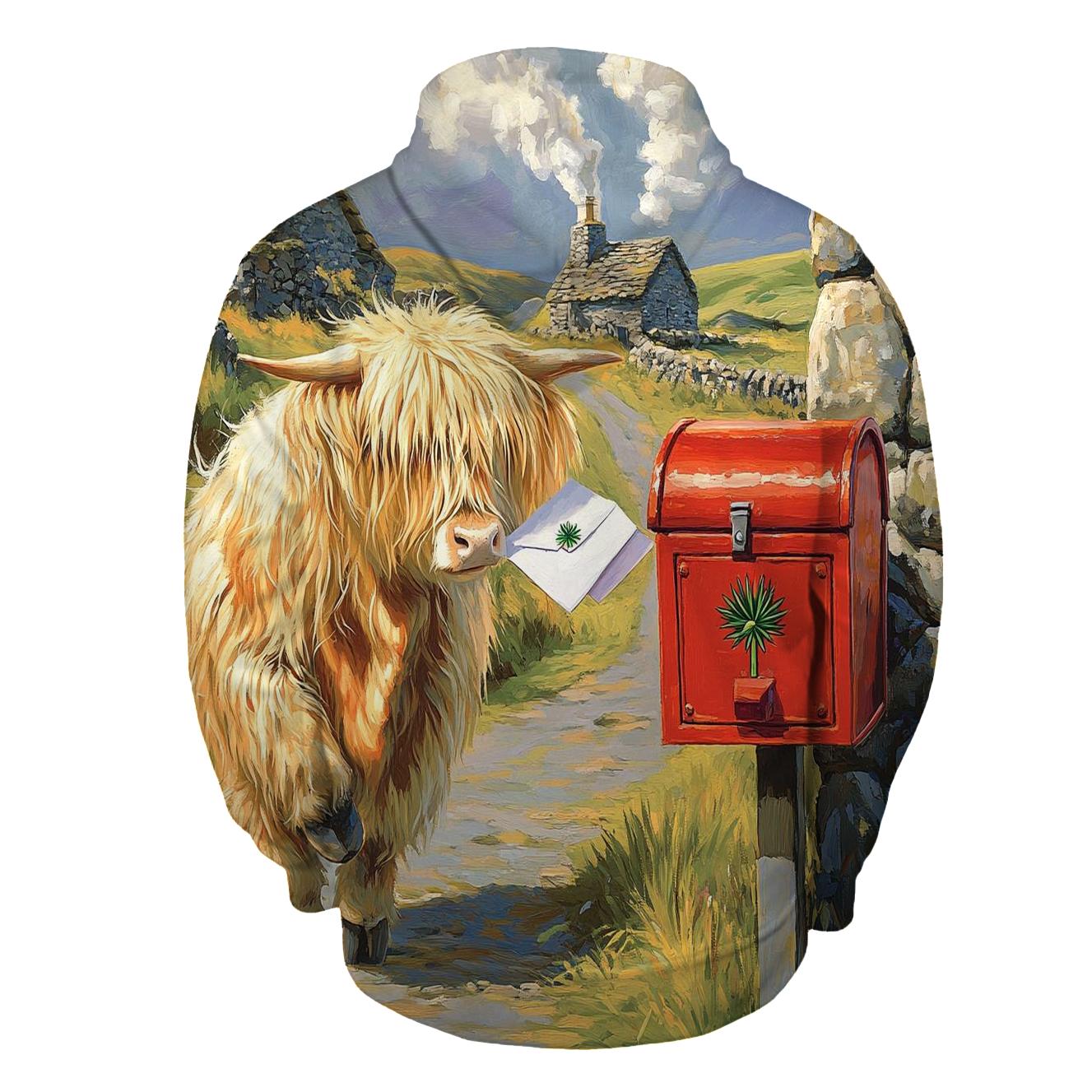 Highland Cow And The Thistle Mailbox hoodie styles