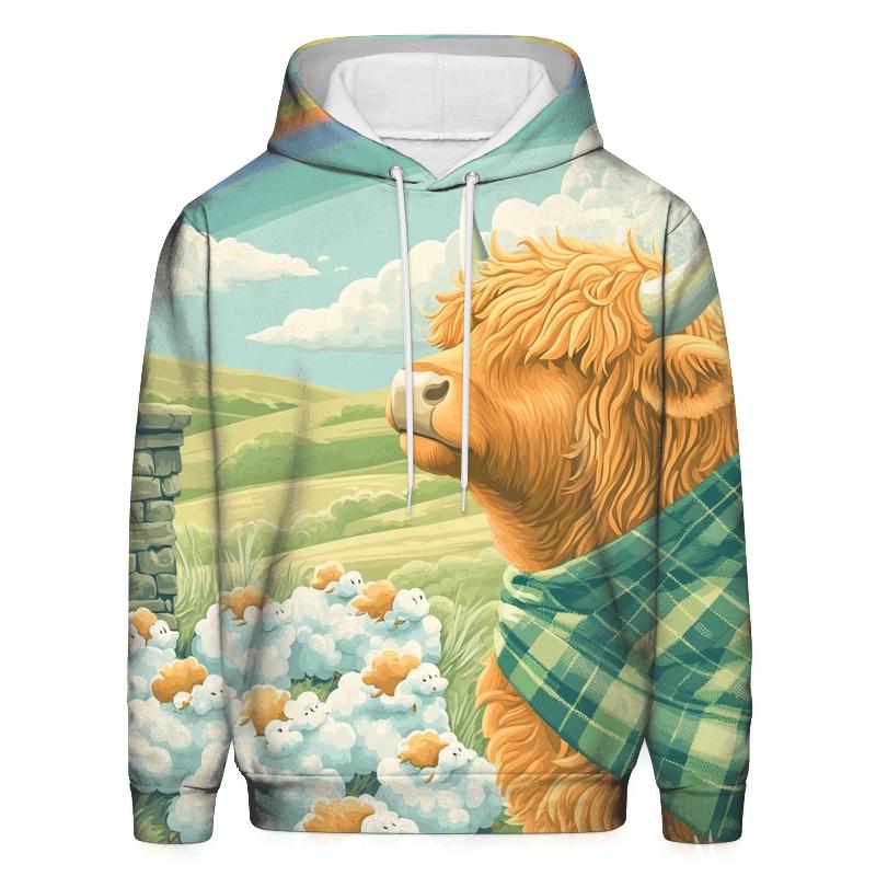 Cloud Shepherd Highland Cow lightweight hoodies