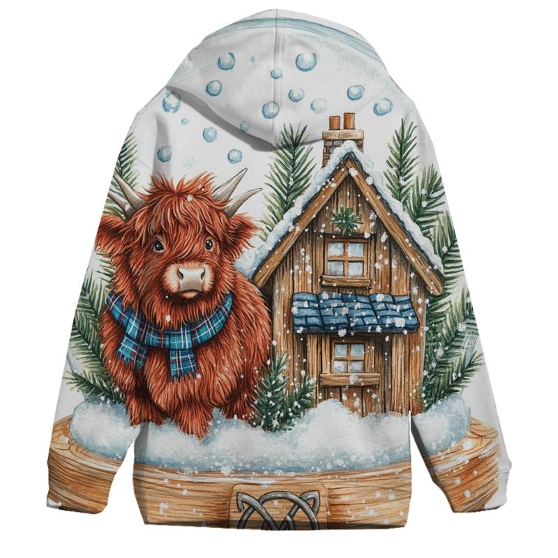 Highland Cow Snowglobe Cottage hoodie trends