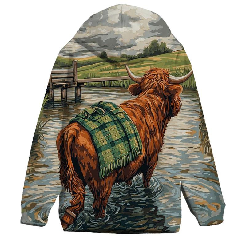 River Ford Highland Cow Guide hoodies fashion