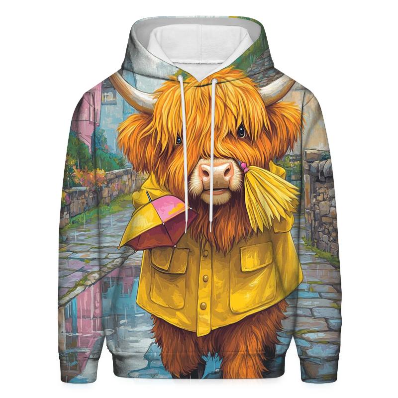 Highland Cow Raincoat Parade hoodie trends