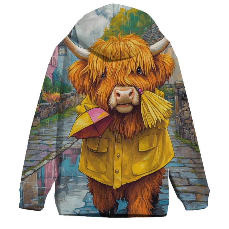Highland Cow Raincoat Parade hoodie trends