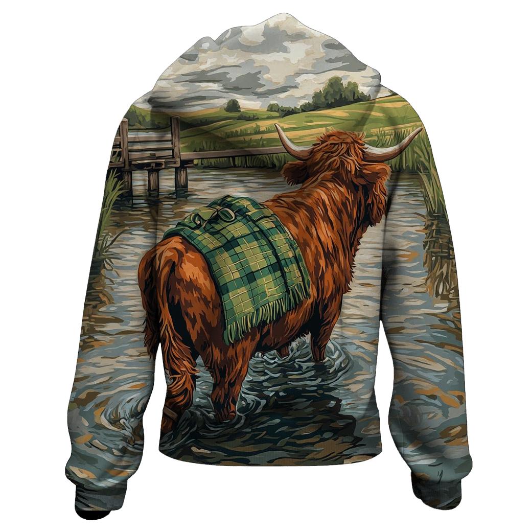 River Ford Highland Cow Guide designer hoodies