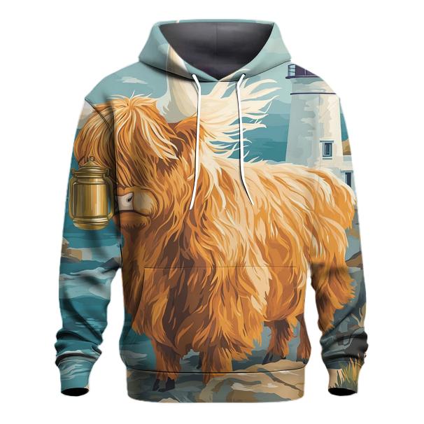 Highland Cow Lighthouse Keeper hoodies fashion