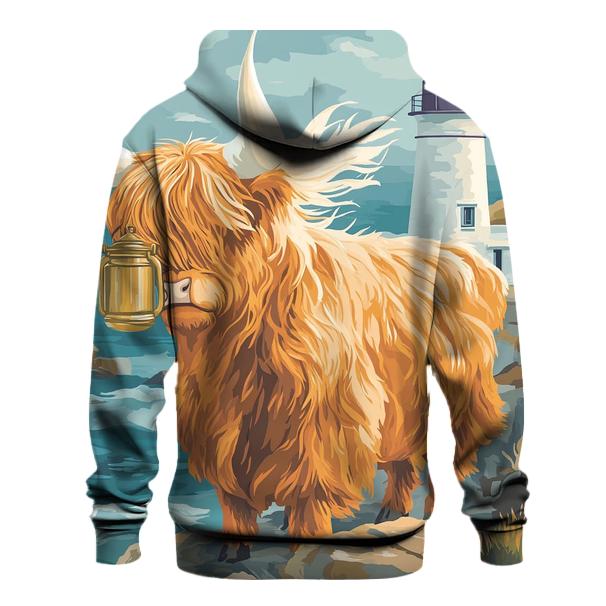 Highland Cow Lighthouse Keeper hoodies fashion