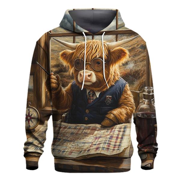 Tartan Mapmaker Highland Cow hoodie styles