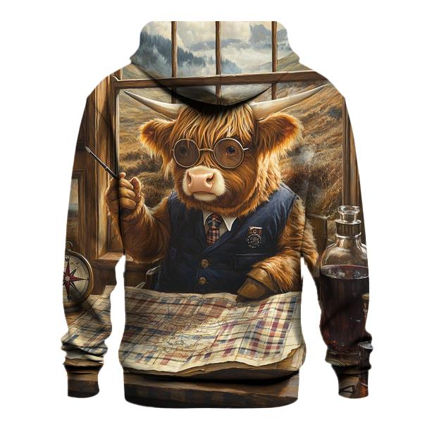 Tartan Mapmaker Highland Cow hoodie styles