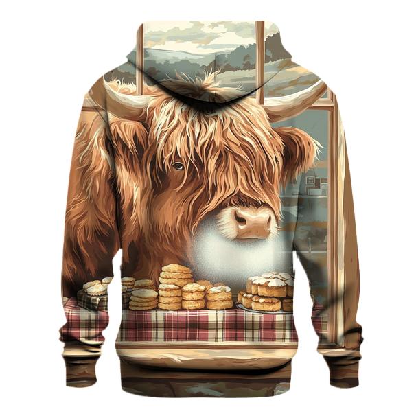 Highland Cow Bakery Window pullover hoodies
