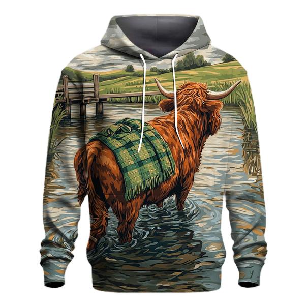 River Ford Highland Cow Guide zip-up hoodies