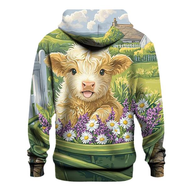 Highland Cow Garden Wheelbarrow lightweight hoodies