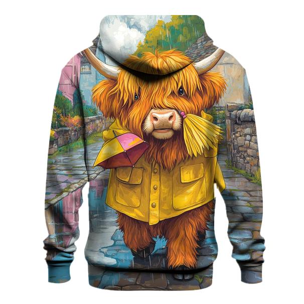 Highland Cow Raincoat Parade hoodie styles