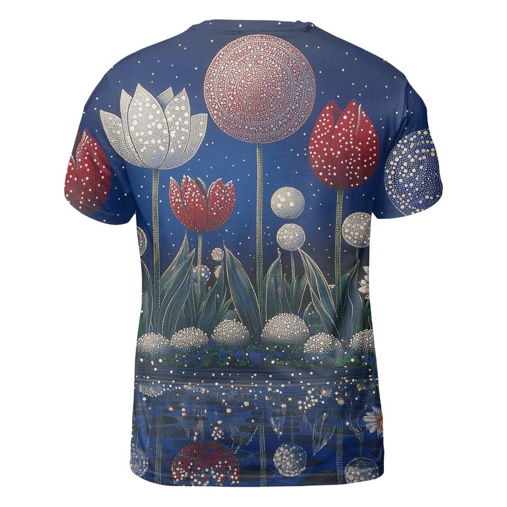 Yayoi Kusama Inspired Solar System Garden Pattern personalized full print shirts