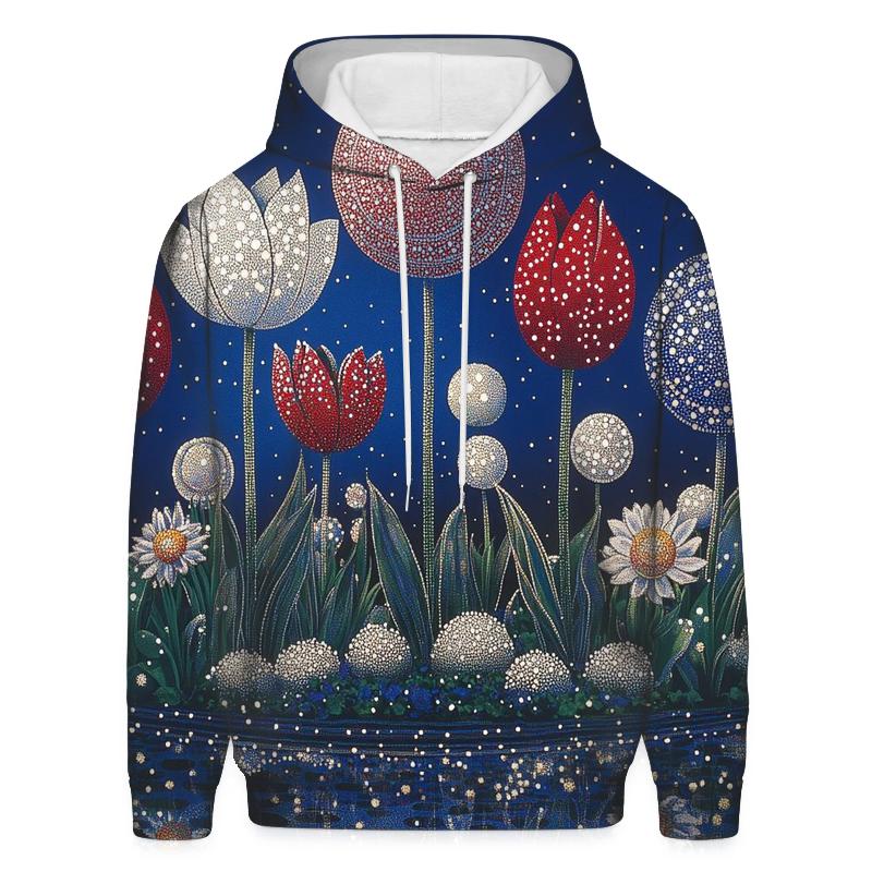 Yayoi Kusama Inspired Solar System Garden Pattern custom hoodies