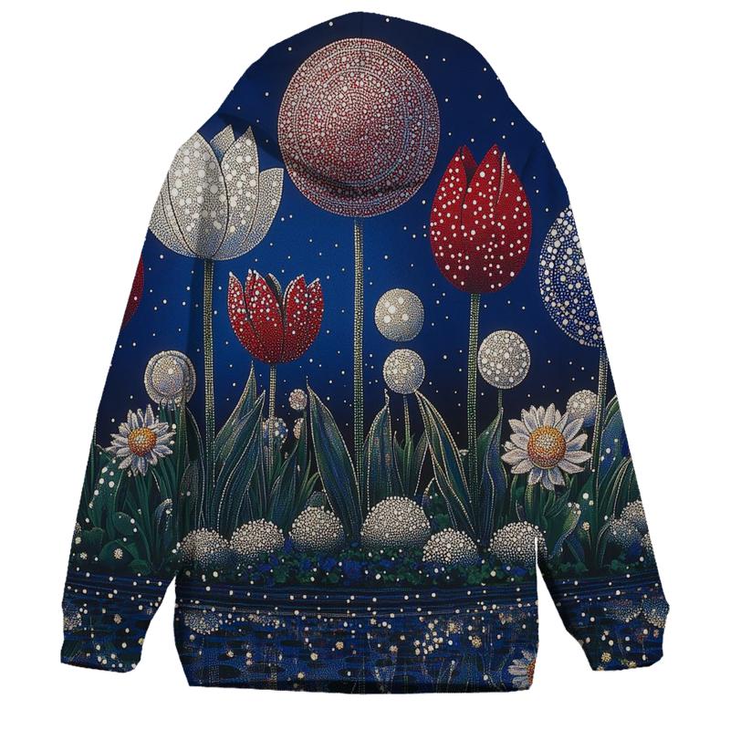Yayoi Kusama Inspired Solar System Garden Pattern custom hoodies