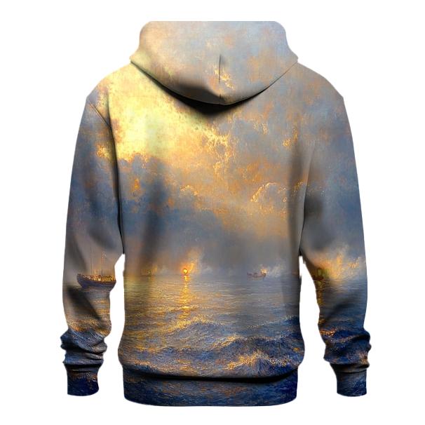 J M W Turner Inspired Storm Over Ocean Lanterns hoodie designs