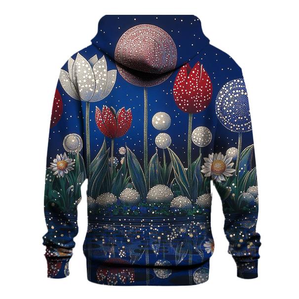 Yayoi Kusama Inspired Solar System Garden Pattern premium hoodies
