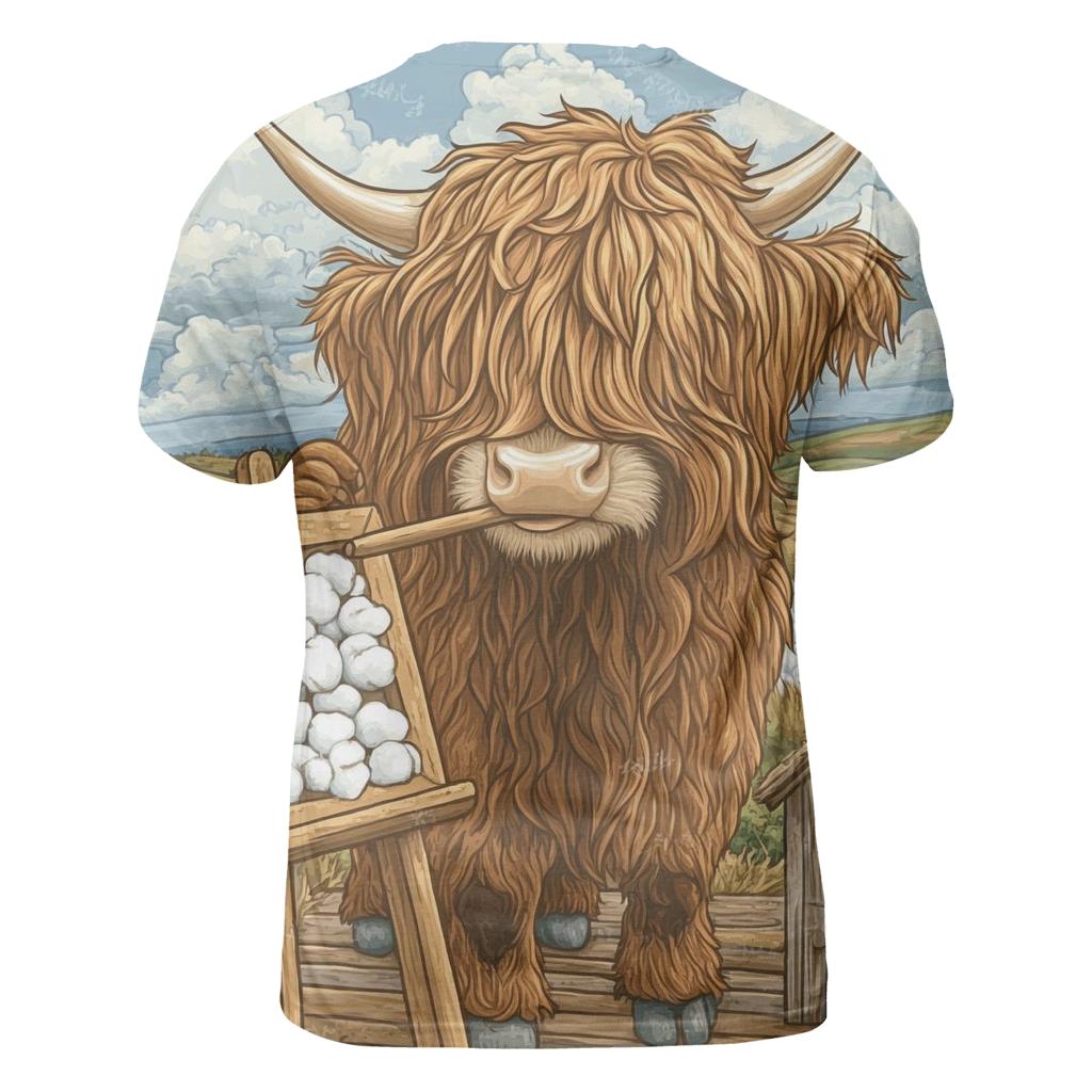 Highland Cow At The Bog Cotton Studio personalized full print shirts