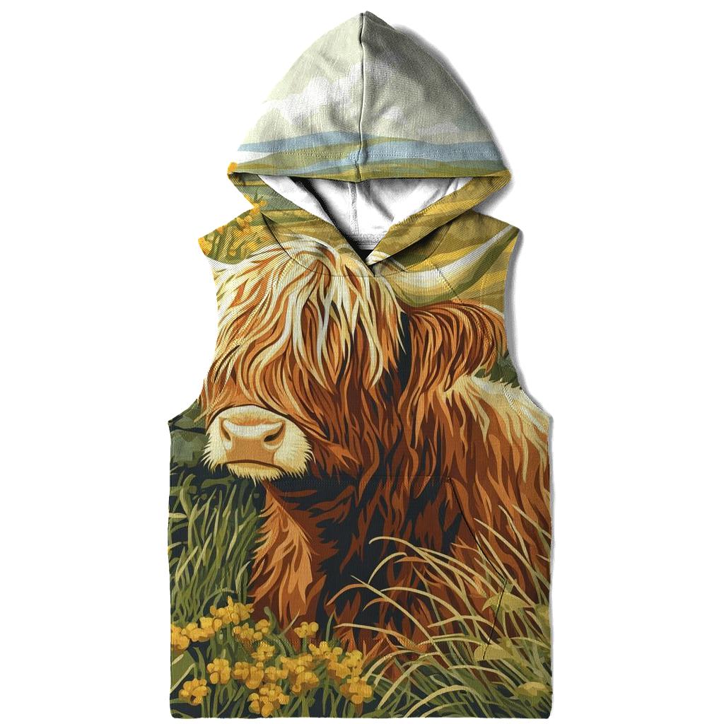 Skylark Serenade Highland Cow Scene hoodie styles