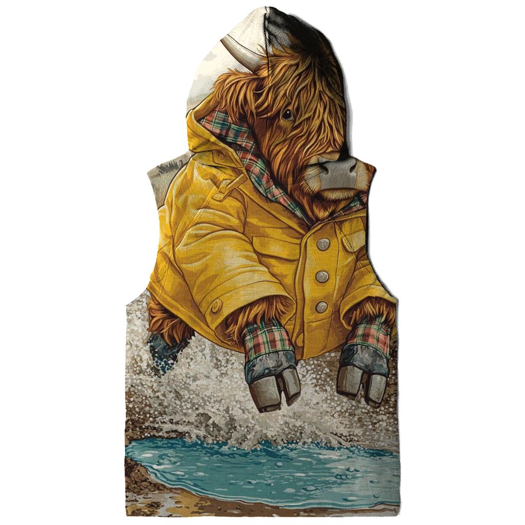 Highland Cow Raincoat And Puddle Jumps graphic hoodies