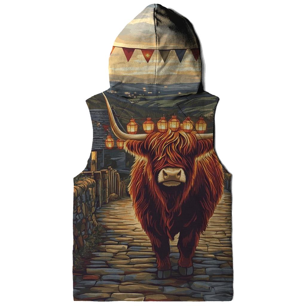 Lantern Festival Highland Cow Parade hoodies fashion