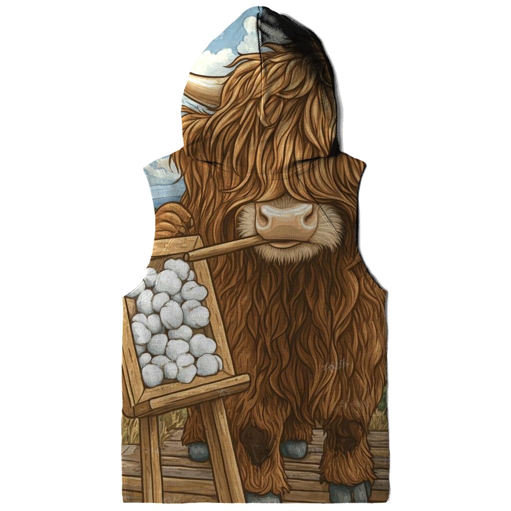 Highland Cow At The Bog Cotton Studio lightweight hoodies