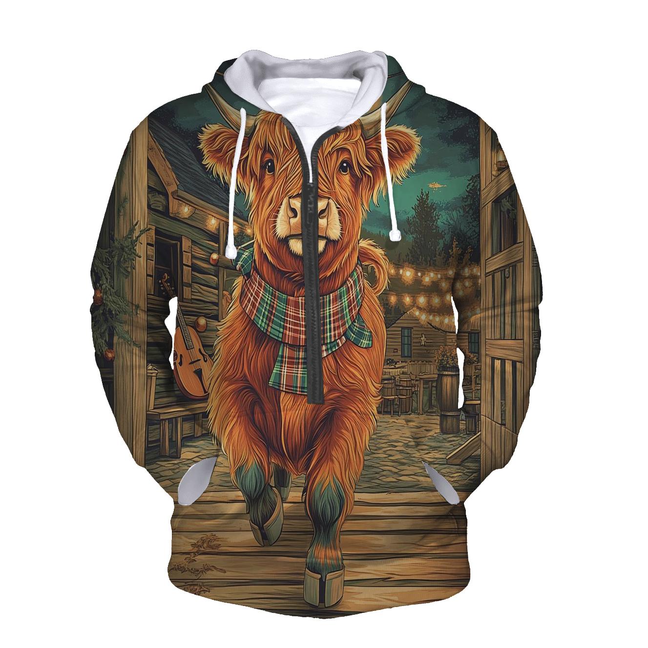 Ceilidh Dance Highland Cow hoodie designs