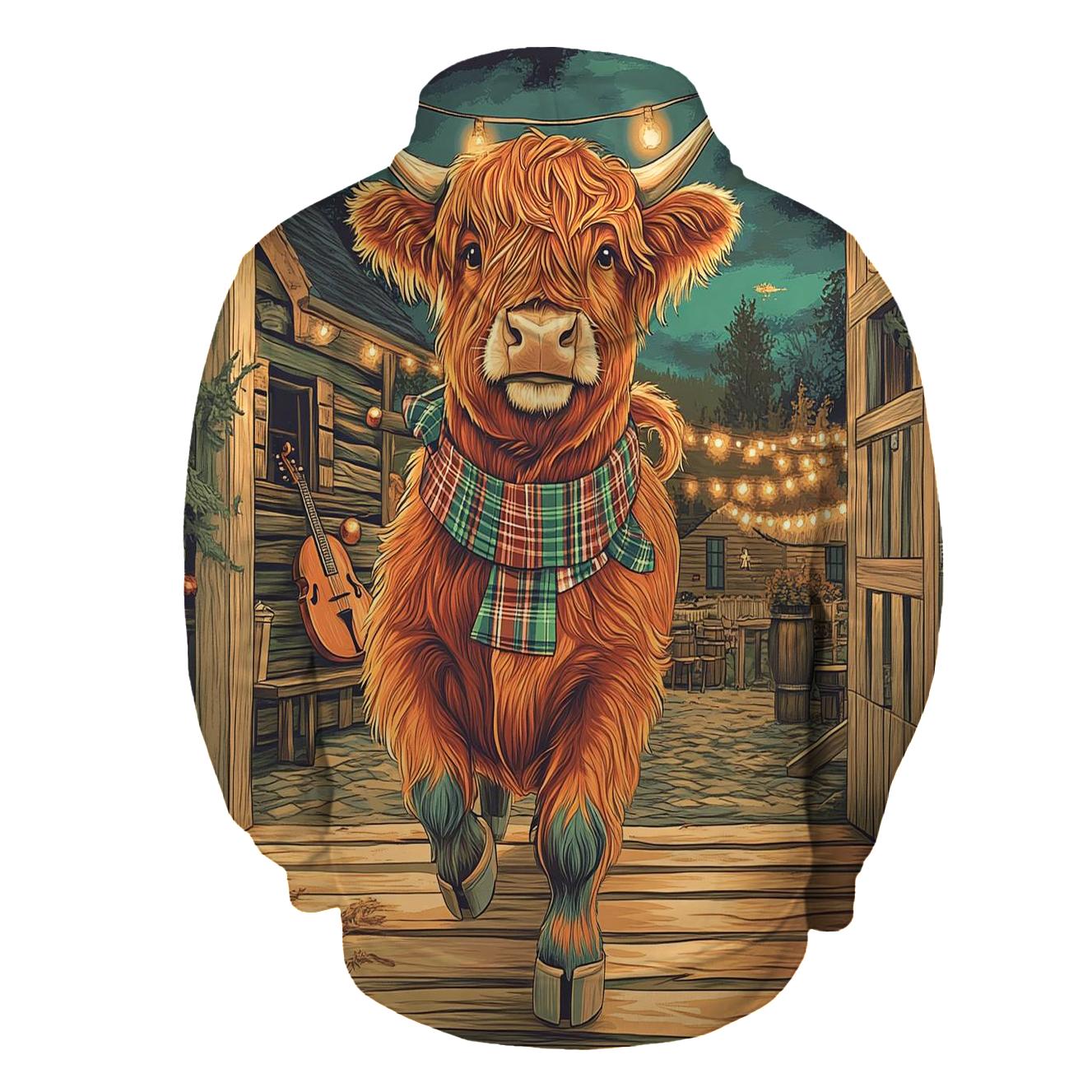 Ceilidh Dance Highland Cow hoodie designs