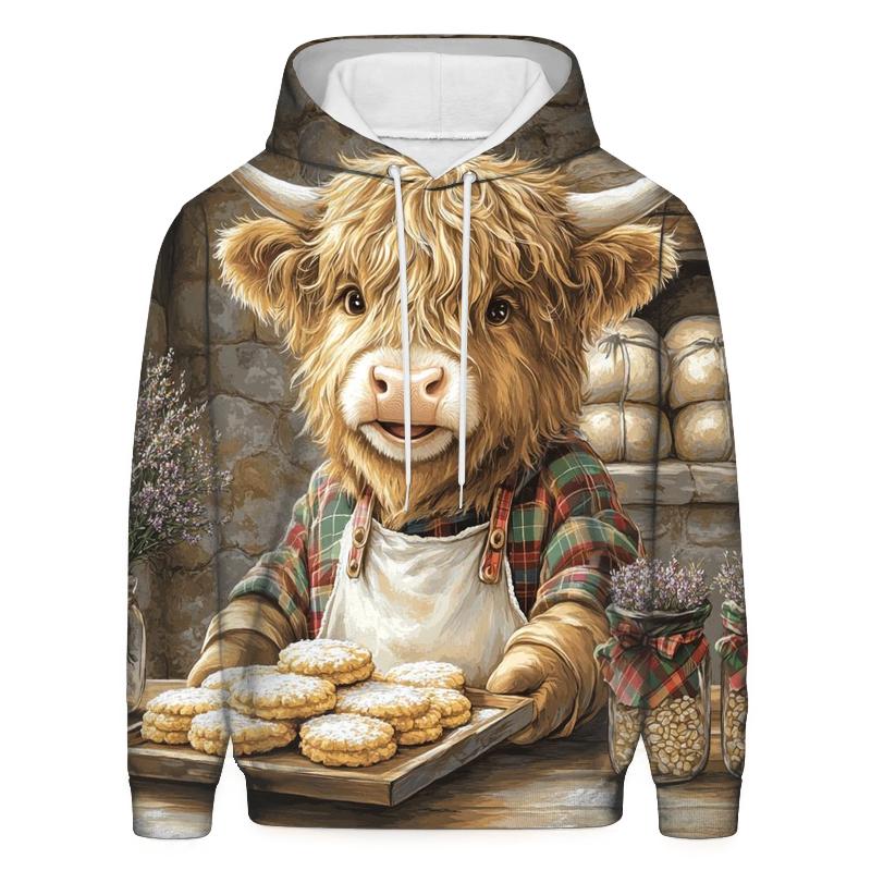 Highland Cow Baker At The Oatcake Stall hoodie trends
