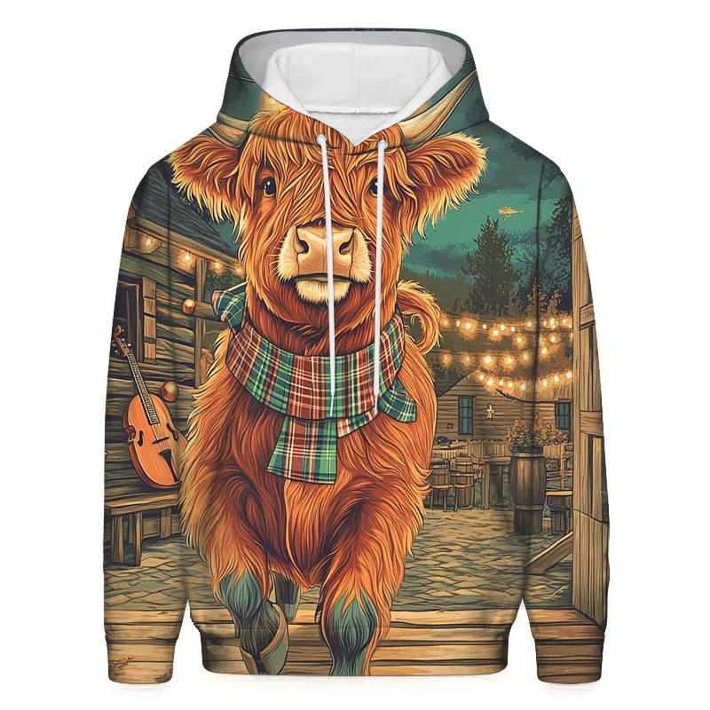 Ceilidh Dance Highland Cow designer hoodies