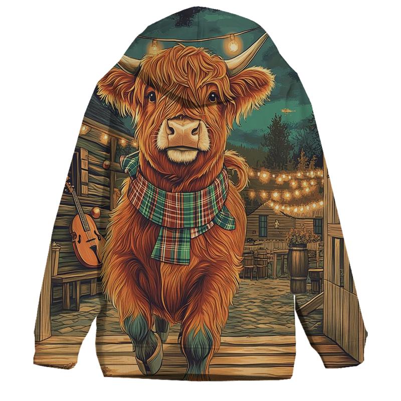 Ceilidh Dance Highland Cow designer hoodies