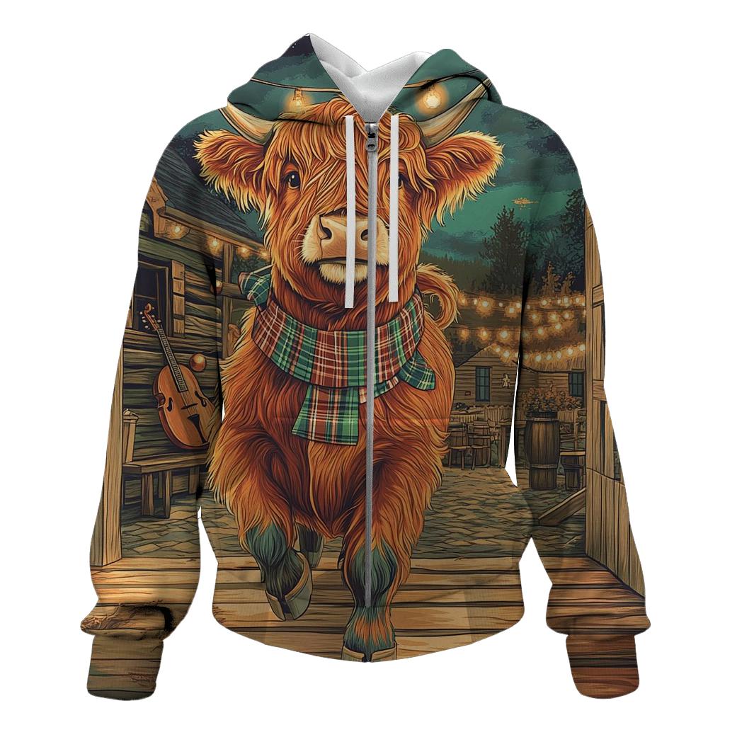 Ceilidh Dance Highland Cow hoodie designs