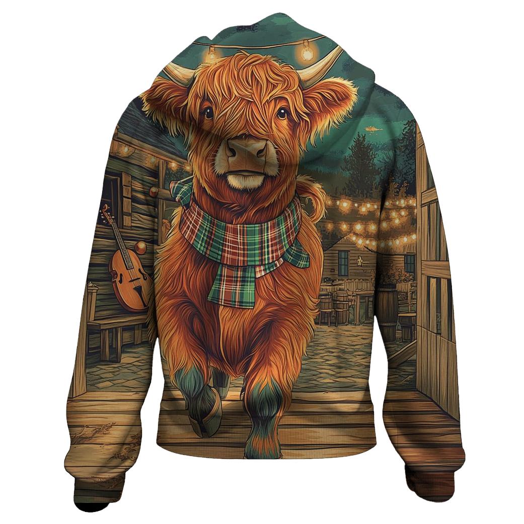 Ceilidh Dance Highland Cow hoodie designs
