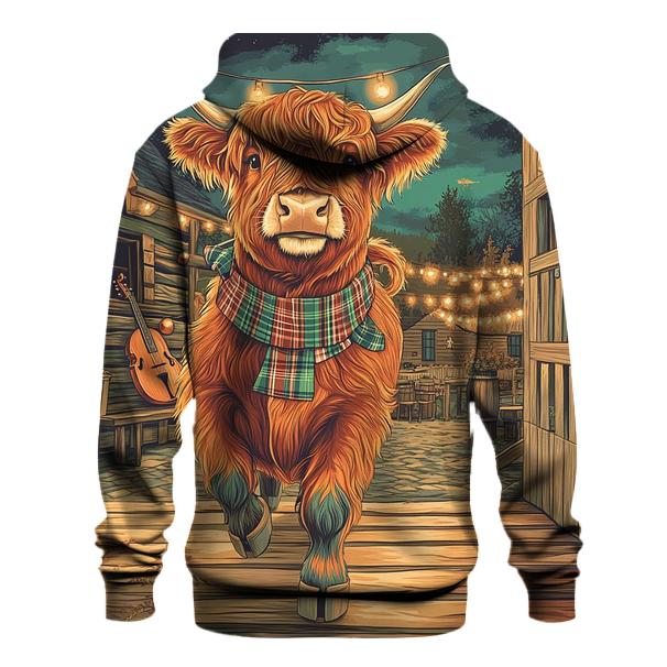 Ceilidh Dance Highland Cow graphic hoodies
