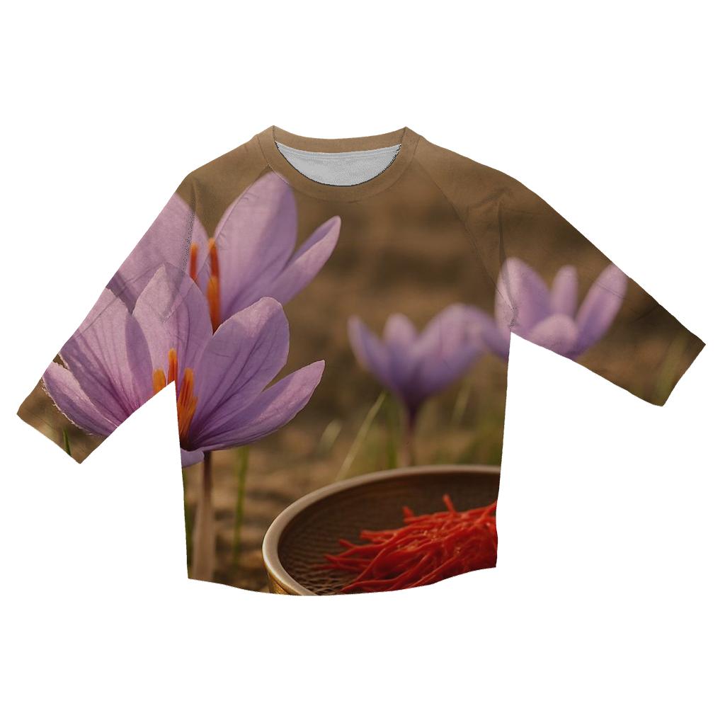 Saffron Crocus And Brass Drying Tray At Dawn designer 3/4 sleeve blouses
