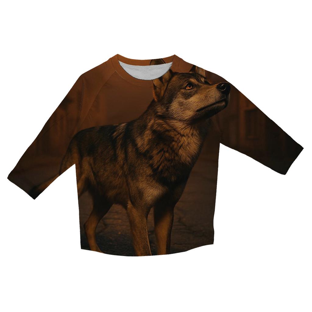 Iberian Wolf Under Sodium Streetlights cotton quarter sleeve shirts