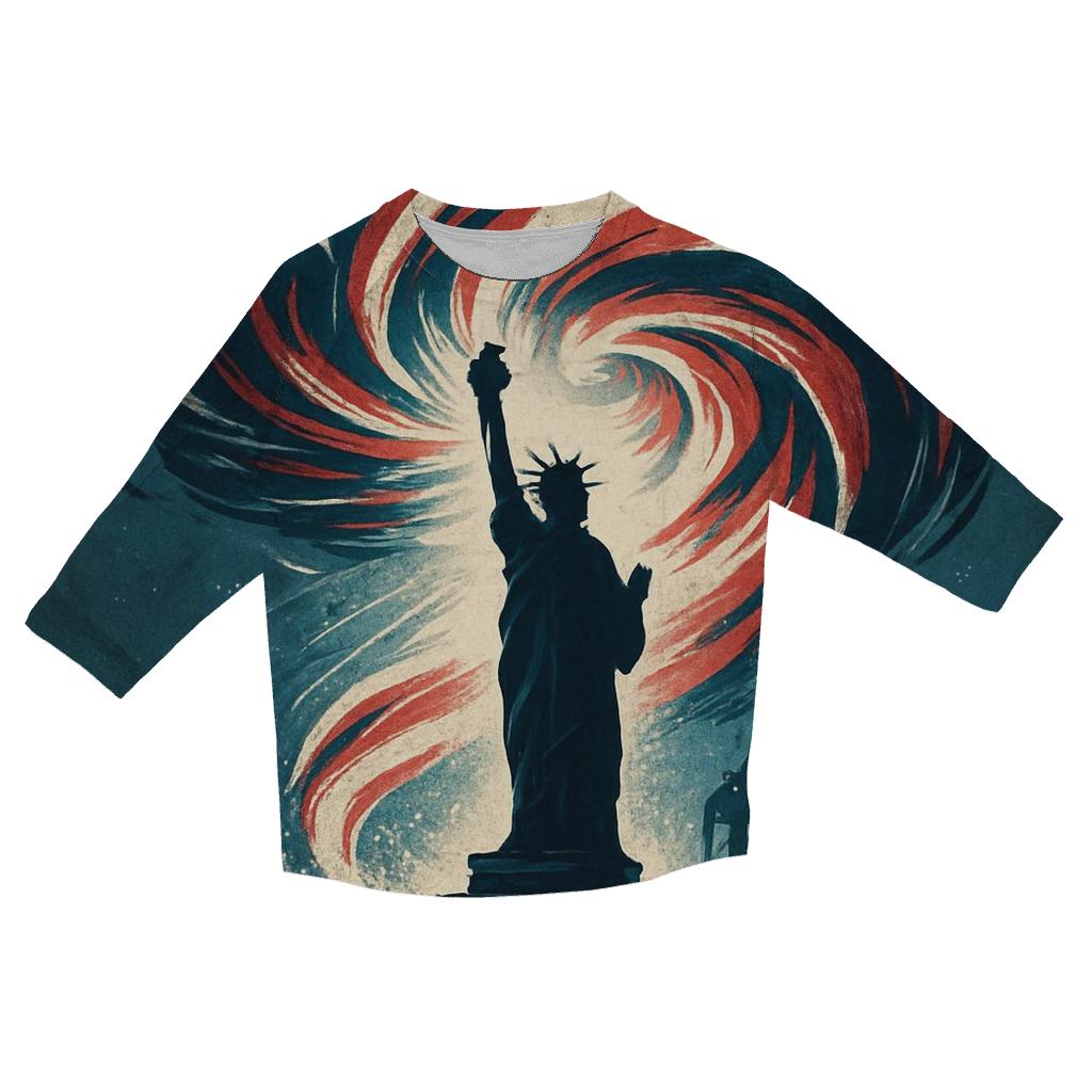 Liberty Tempest Over Steel Harbor stylish quarter sleeve tops