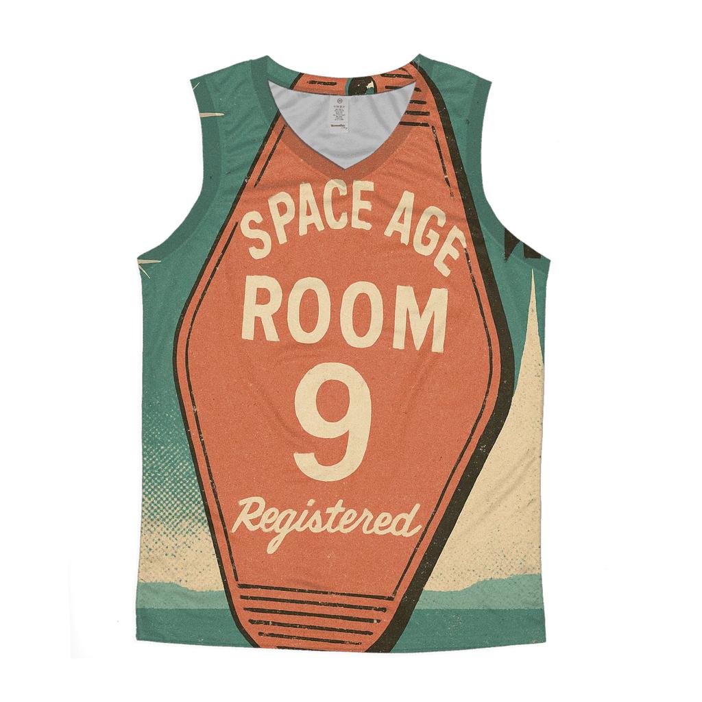 Weathered Space Age Motel Keychain Poster cotton sleeveless tops