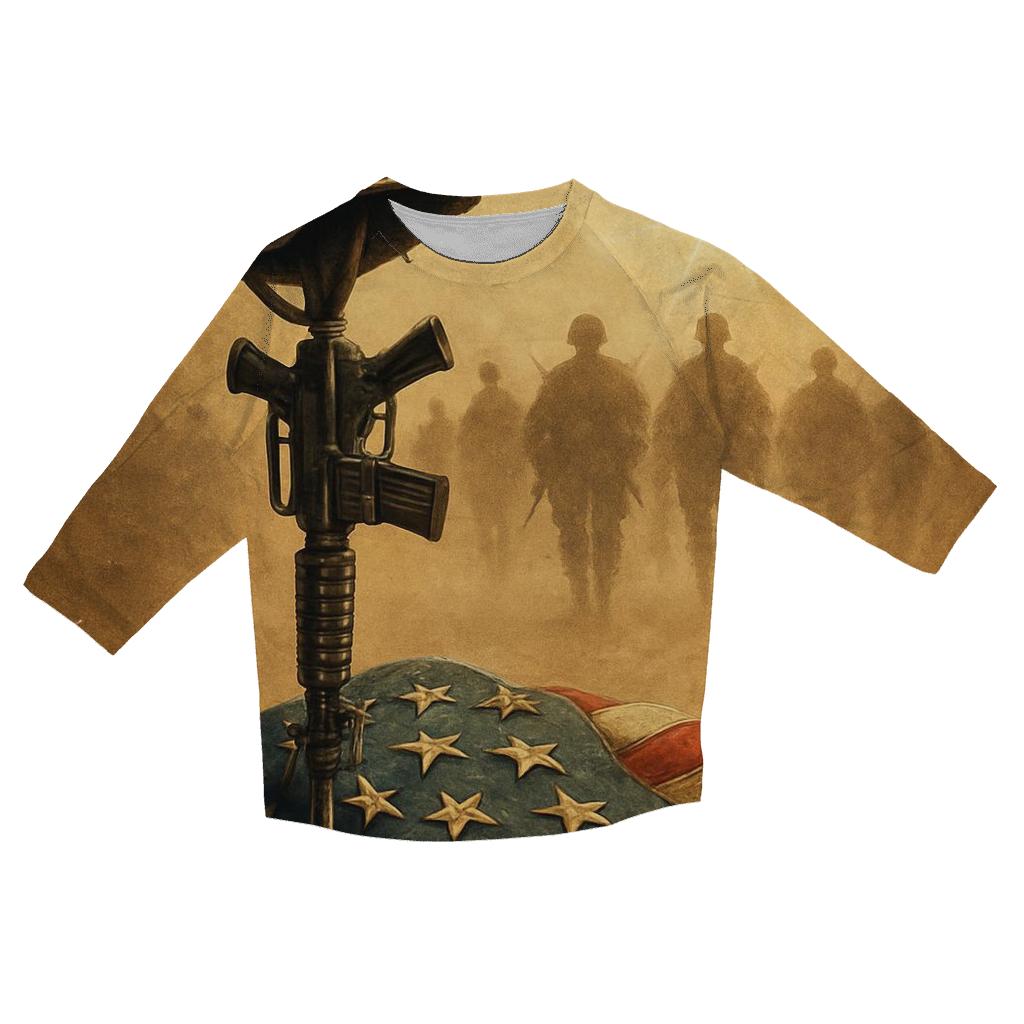 Desert Cross Of Stars And Steel stylish quarter sleeve tops