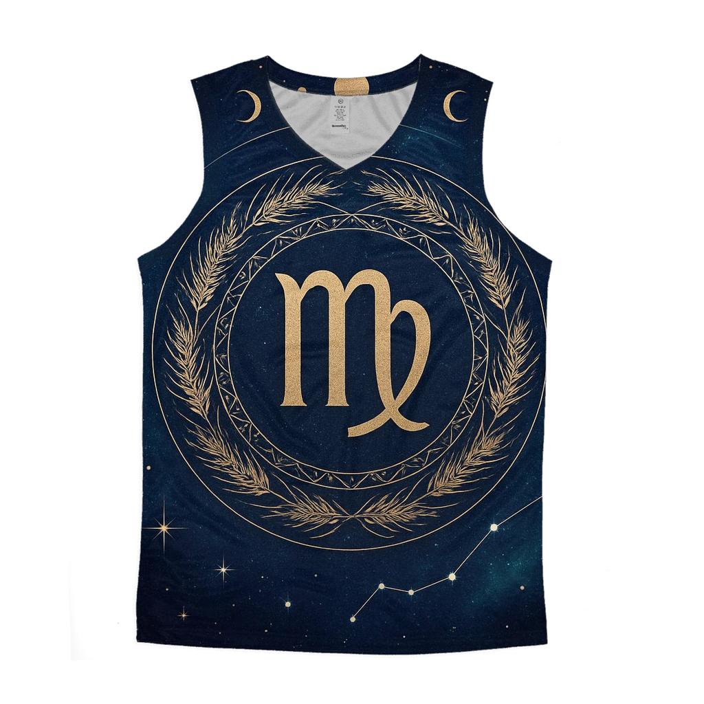 Virgo Spica Harvest Star Mandala custom tank tops