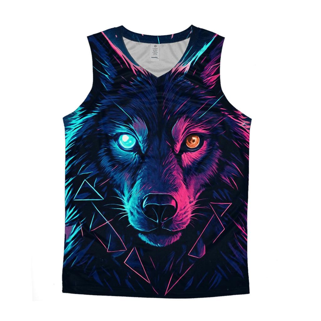 Lunar Circuit Wolf Sentinel trendy fitted tank tops