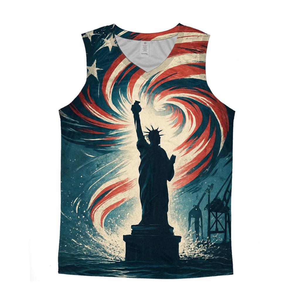 Liberty Tempest Over Steel Harbor designer workout tanks