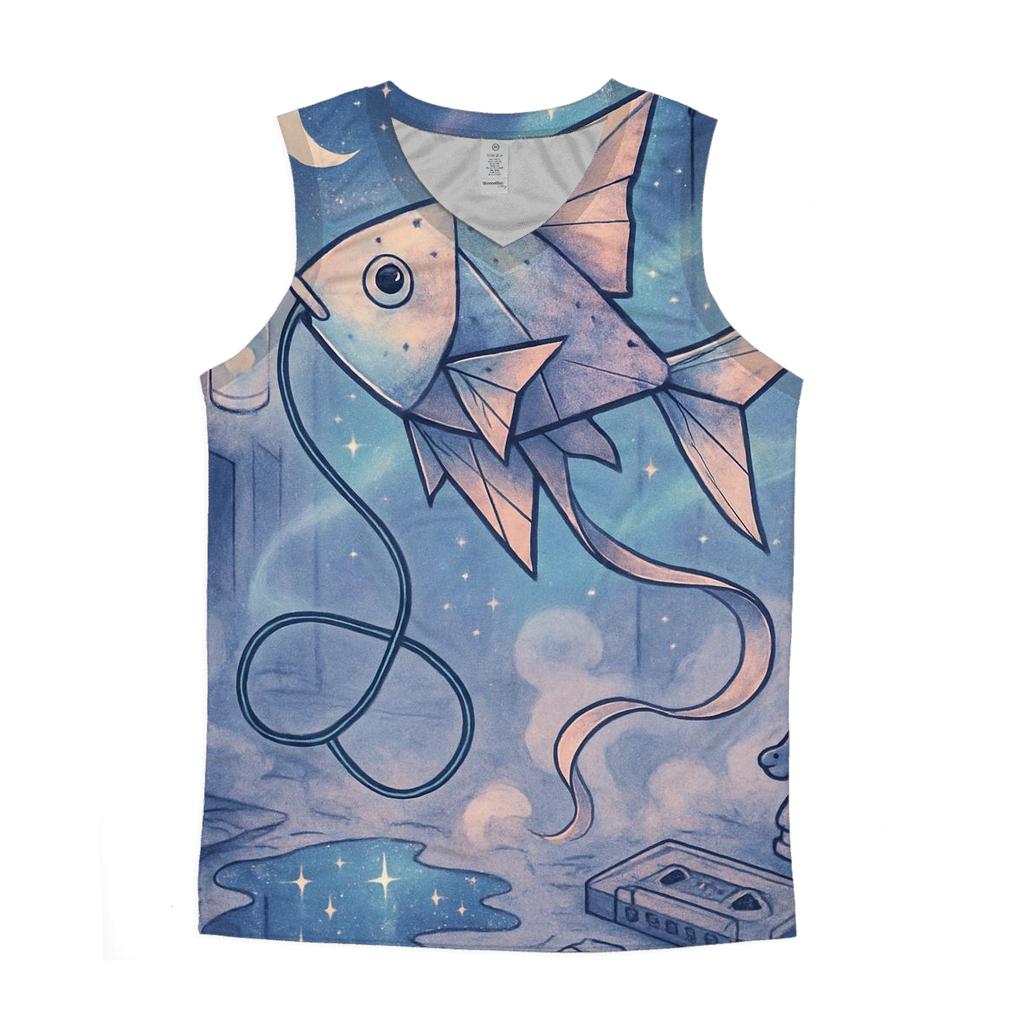 Kite Fish Of The Moonlit Back Alley personalized athletic tanks