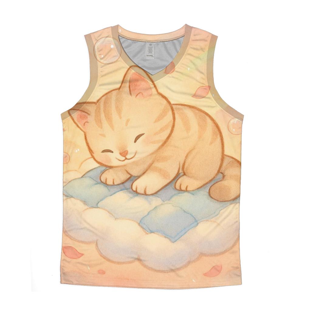 Sunrise Cloud Quilt Kitten Dreamscape cotton sleeveless tops