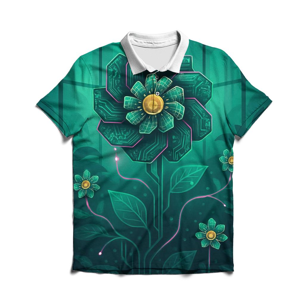 Aurora Circuit Garden branded logo polo shirts