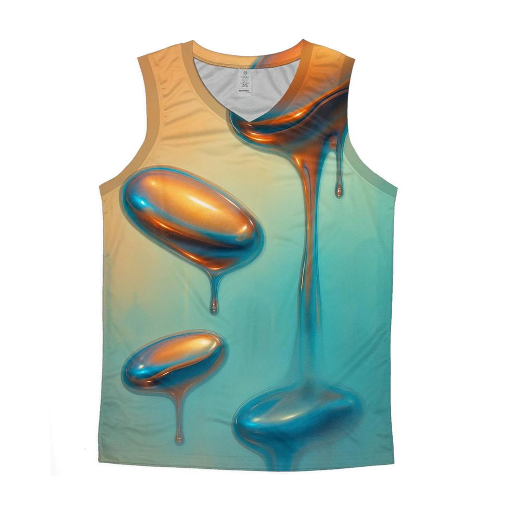Aurora Melt Relic Garden cotton sleeveless tops